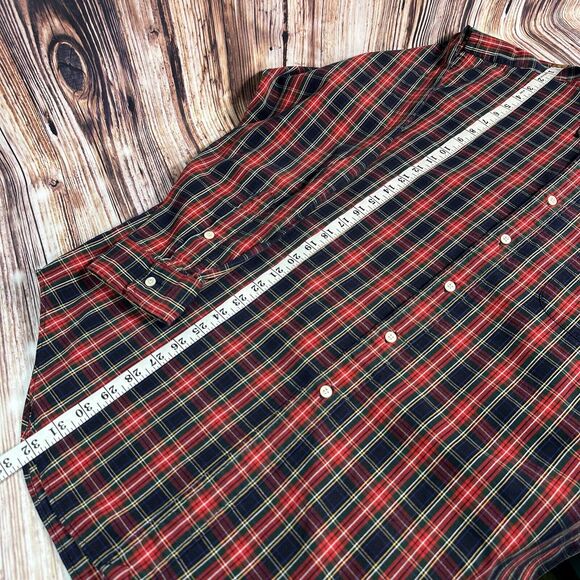 Ralph Lauren BLAIRE Mens Size Large Red Blue Long Sleeve Button Down Dress Shirt - Picture 5 of 8